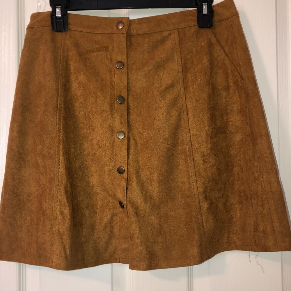 Brown button down velvet skirt (never worn)